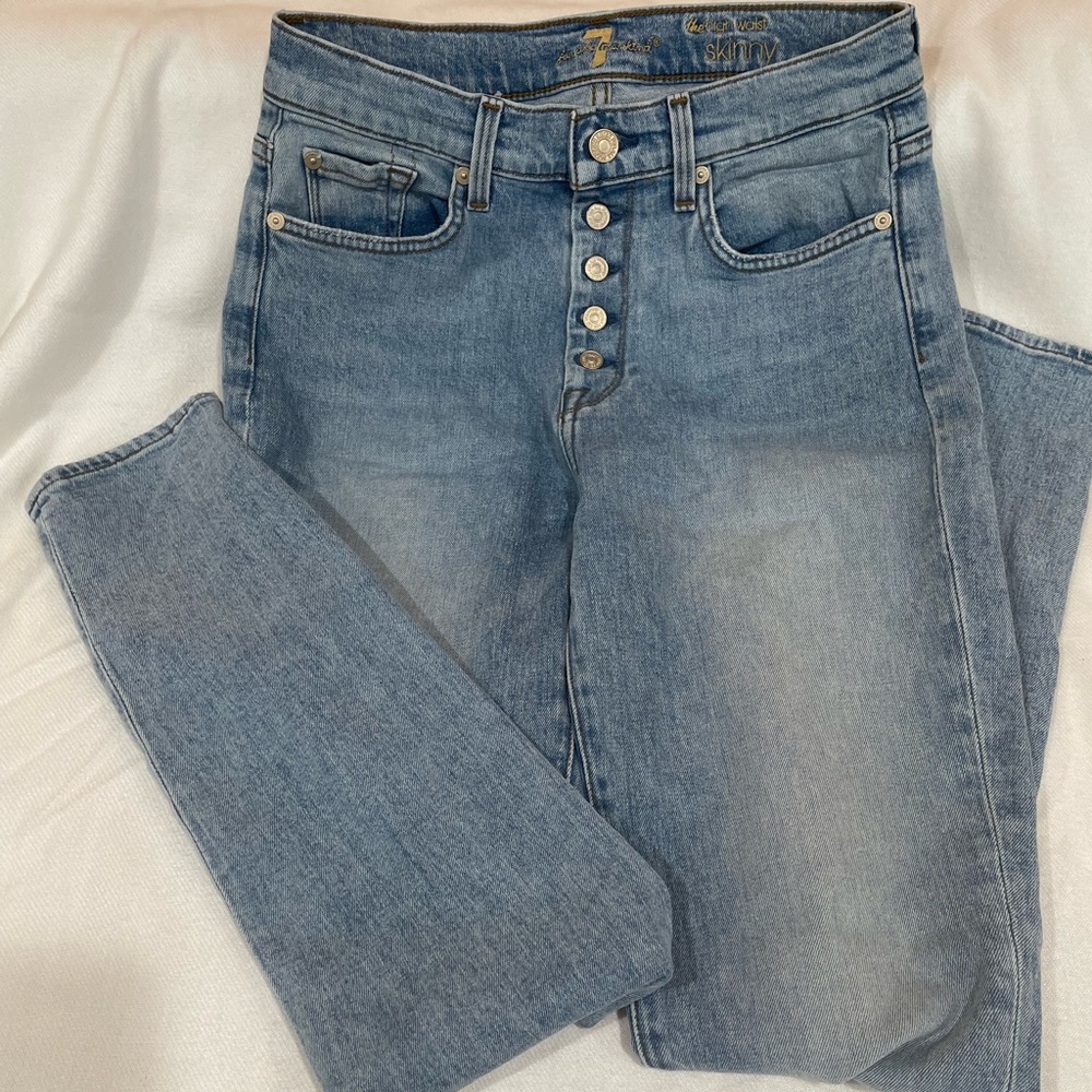 7 For All Mankind The High Waist Skinny